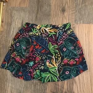 Topshop tropical print shorts size 6